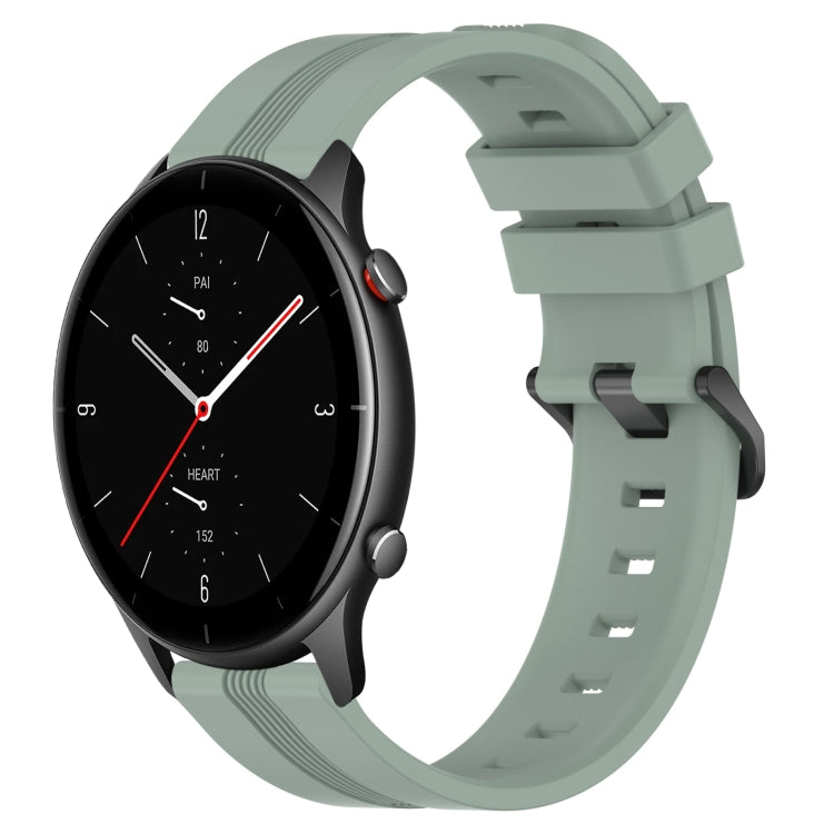 22mm Concave Striped Slicone Watch Band, For Amazfit GTR 4, For Amazfit GTR 3, For Amazfit GTR 3 Pro, For Amazfit GTR 2e