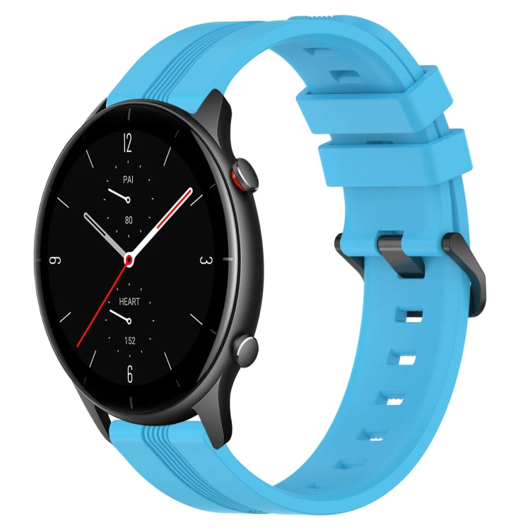 22mm Concave Striped Slicone Watch Band, For Amazfit GTR 4, For Amazfit GTR 3, For Amazfit GTR 3 Pro, For Amazfit GTR 2e