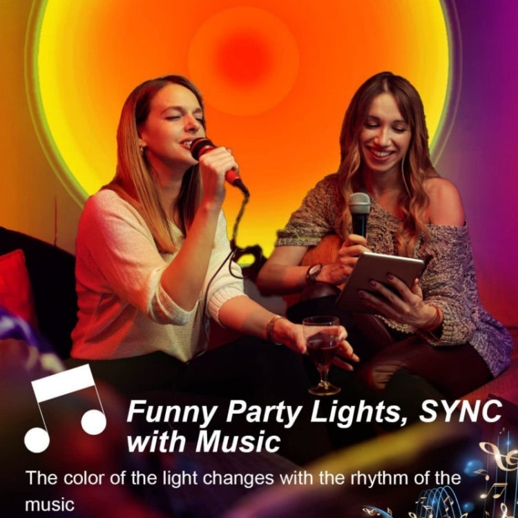 RLD-021 Rainbow Sunset Projector LED USB Bluetooth Wifi RGB Night Light, RLD-021