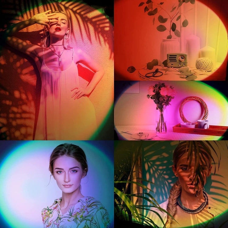 RLD-021 Rainbow Sunset Projector LED USB Bluetooth Wifi RGB Night Light, RLD-021