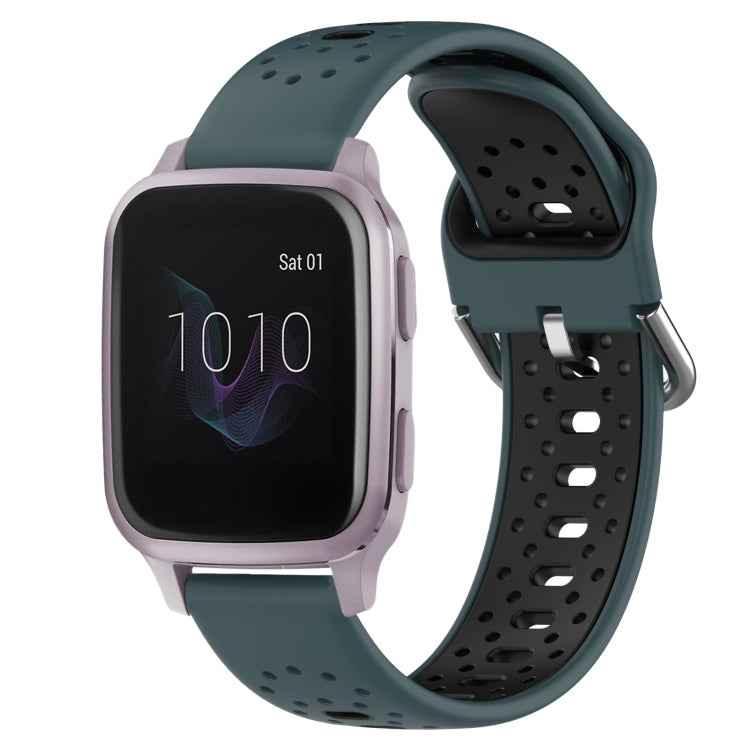 20mm Breathable Two-Color Silicone Watch Band, For Garmin Venu SQ, For Garmin VivoMove Style, For Garmin VivoMove Luxe