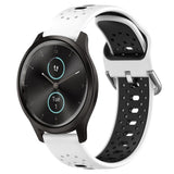 20mm Breathable Two-Color Silicone Watch Band, For Garmin Venu SQ, For Garmin VivoMove Style, For Garmin VivoMove Luxe