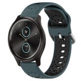 20mm Breathable Two-Color Silicone Watch Band, For Garmin Venu SQ, For Garmin VivoMove Style, For Garmin VivoMove Luxe