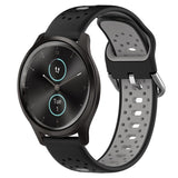 20mm Breathable Two-Color Silicone Watch Band, For Garmin Venu SQ, For Garmin VivoMove Style, For Garmin VivoMove Luxe
