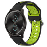 20mm Breathable Two-Color Silicone Watch Band, For Garmin Venu SQ, For Garmin VivoMove Style, For Garmin VivoMove Luxe