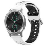 20mm Breathable Two-Color Silicone Watch Band, For Garmin Venu SQ, For Garmin VivoMove Style, For Garmin VivoMove Luxe