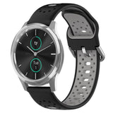 20mm Breathable Two-Color Silicone Watch Band, For Garmin Venu SQ, For Garmin VivoMove Style, For Garmin VivoMove Luxe