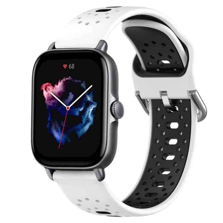 20mm Breathable Two-Color Silicone Watch Band, For Amazfit GTS 3, For Amazfit GTS 2E, For Amazfit GTS 2 Mini
