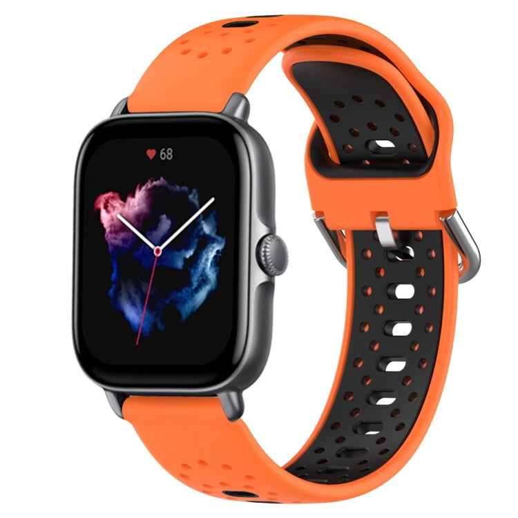 20mm Breathable Two-Color Silicone Watch Band, For Amazfit GTS 3, For Amazfit GTS 2E, For Amazfit GTS 2 Mini