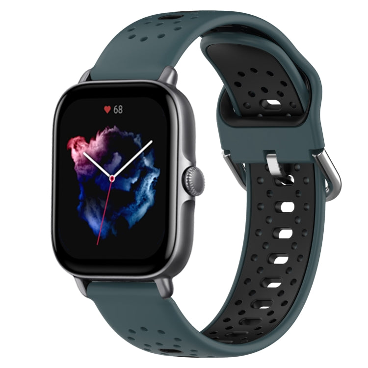 20mm Breathable Two-Color Silicone Watch Band, For Amazfit GTS 3, For Amazfit GTS 2E, For Amazfit GTS 2 Mini