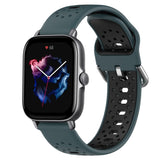 20mm Breathable Two-Color Silicone Watch Band, For Amazfit GTS 3, For Amazfit GTS 2E, For Amazfit GTS 2 Mini
