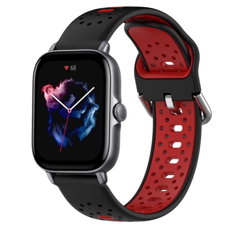 20mm Breathable Two-Color Silicone Watch Band, For Amazfit GTS 3, For Amazfit GTS 2E, For Amazfit GTS 2 Mini