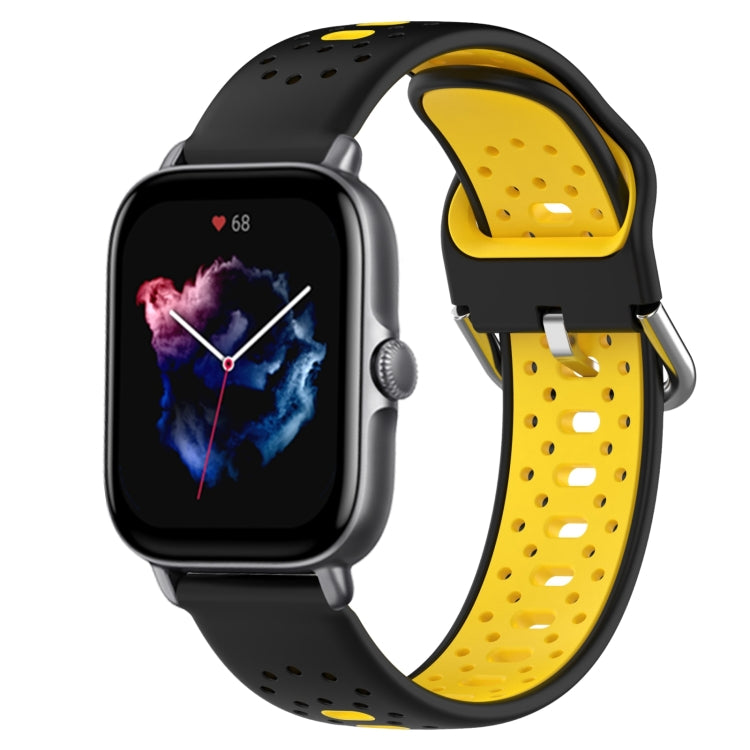 20mm Breathable Two-Color Silicone Watch Band, For Amazfit GTS 3, For Amazfit GTS 2E, For Amazfit GTS 2 Mini