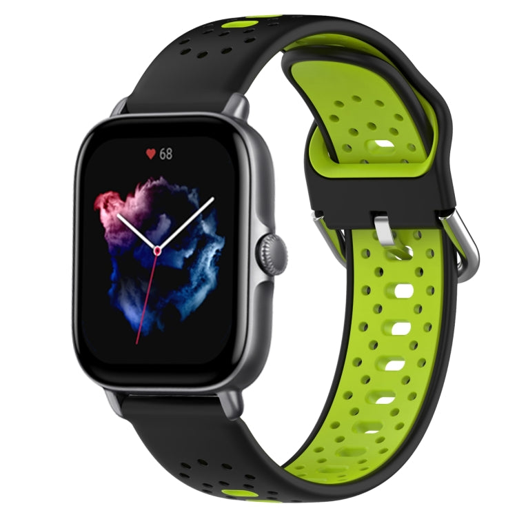 20mm Breathable Two-Color Silicone Watch Band, For Amazfit GTS 3, For Amazfit GTS 2E, For Amazfit GTS 2 Mini