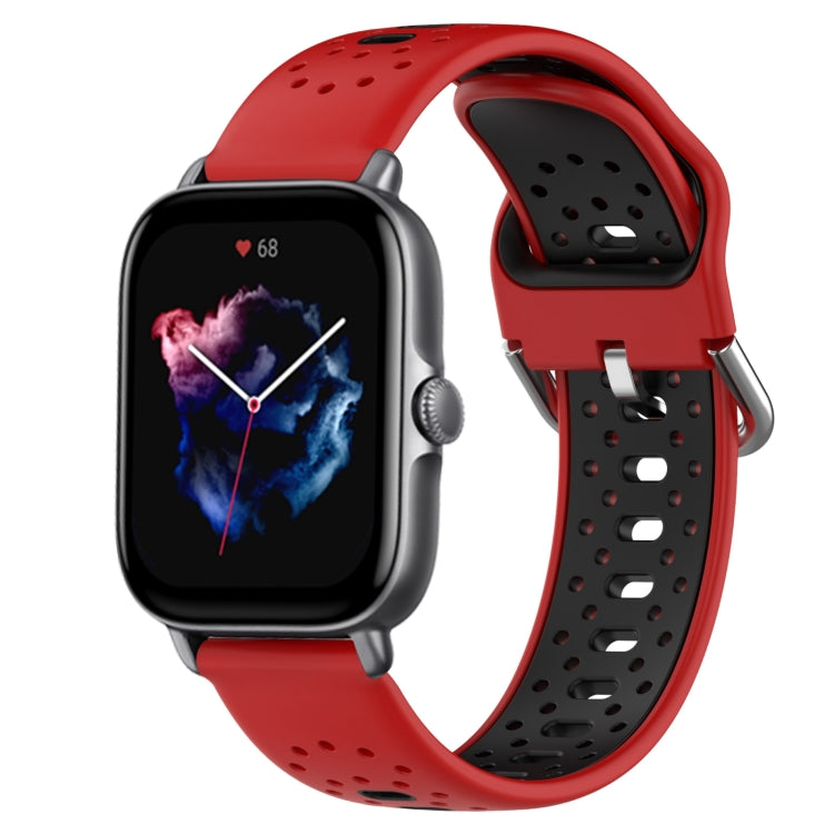 20mm Breathable Two-Color Silicone Watch Band, For Amazfit GTS 3, For Amazfit GTS 2E, For Amazfit GTS 2 Mini