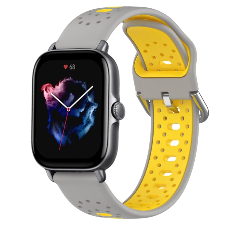 20mm Breathable Two-Color Silicone Watch Band, For Amazfit GTS 3, For Amazfit GTS 2E, For Amazfit GTS 2 Mini