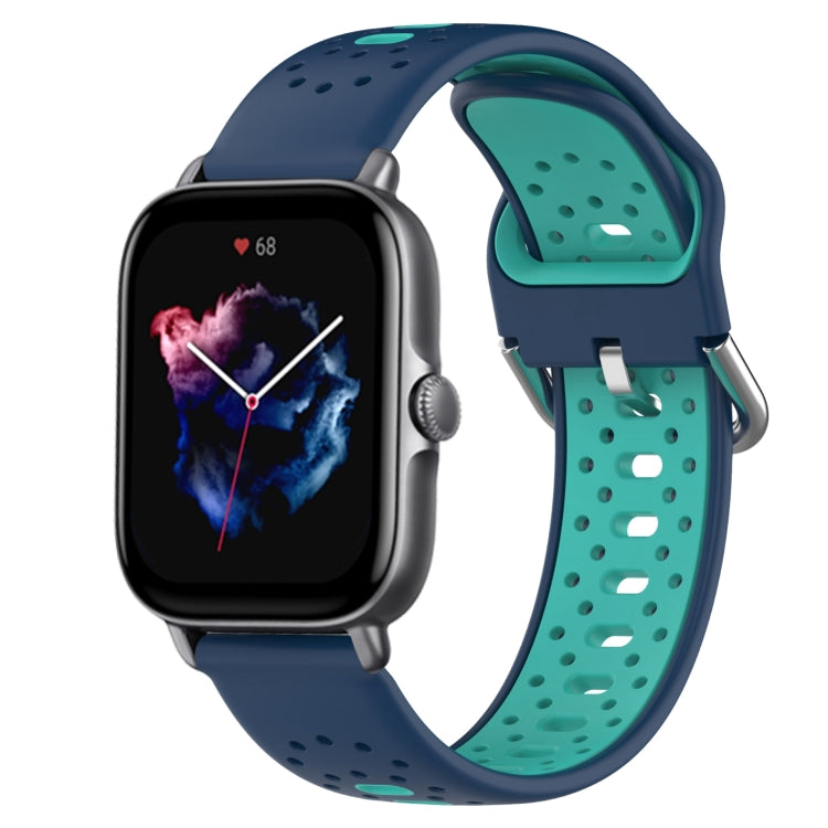 20mm Breathable Two-Color Silicone Watch Band, For Amazfit GTS 3, For Amazfit GTS 2E, For Amazfit GTS 2 Mini