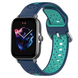 20mm Breathable Two-Color Silicone Watch Band, For Amazfit GTS 3, For Amazfit GTS 2E, For Amazfit GTS 2 Mini
