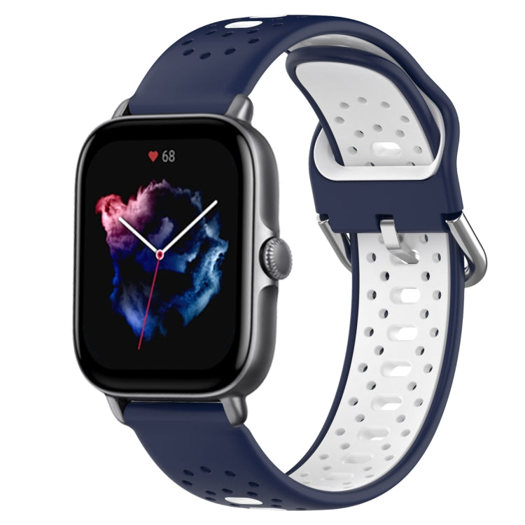 20mm Breathable Two-Color Silicone Watch Band, For Amazfit GTS 3, For Amazfit GTS 2E, For Amazfit GTS 2 Mini