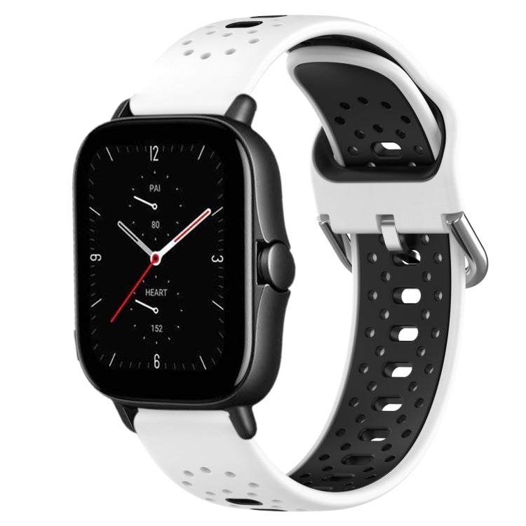 20mm Breathable Two-Color Silicone Watch Band, For Amazfit GTS 3, For Amazfit GTS 2E, For Amazfit GTS 2 Mini