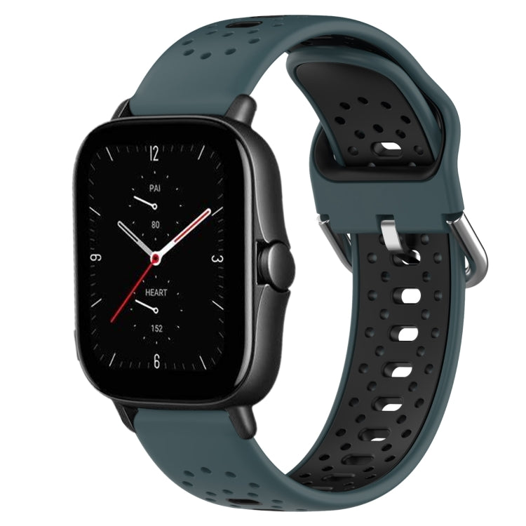 20mm Breathable Two-Color Silicone Watch Band, For Amazfit GTS 3, For Amazfit GTS 2E, For Amazfit GTS 2 Mini