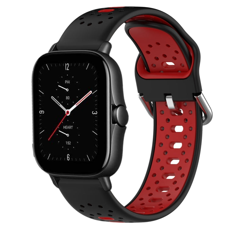 20mm Breathable Two-Color Silicone Watch Band, For Amazfit GTS 3, For Amazfit GTS 2E, For Amazfit GTS 2 Mini
