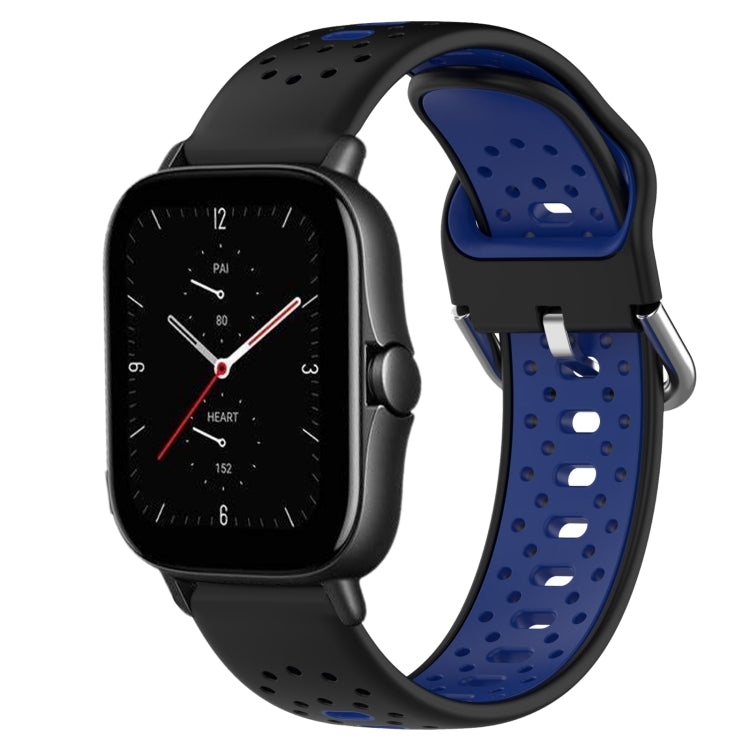 20mm Breathable Two-Color Silicone Watch Band, For Amazfit GTS 3, For Amazfit GTS 2E, For Amazfit GTS 2 Mini