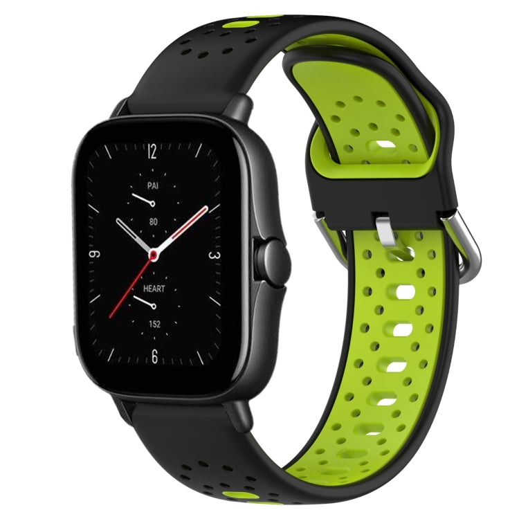 20mm Breathable Two-Color Silicone Watch Band, For Amazfit GTS 3, For Amazfit GTS 2E, For Amazfit GTS 2 Mini