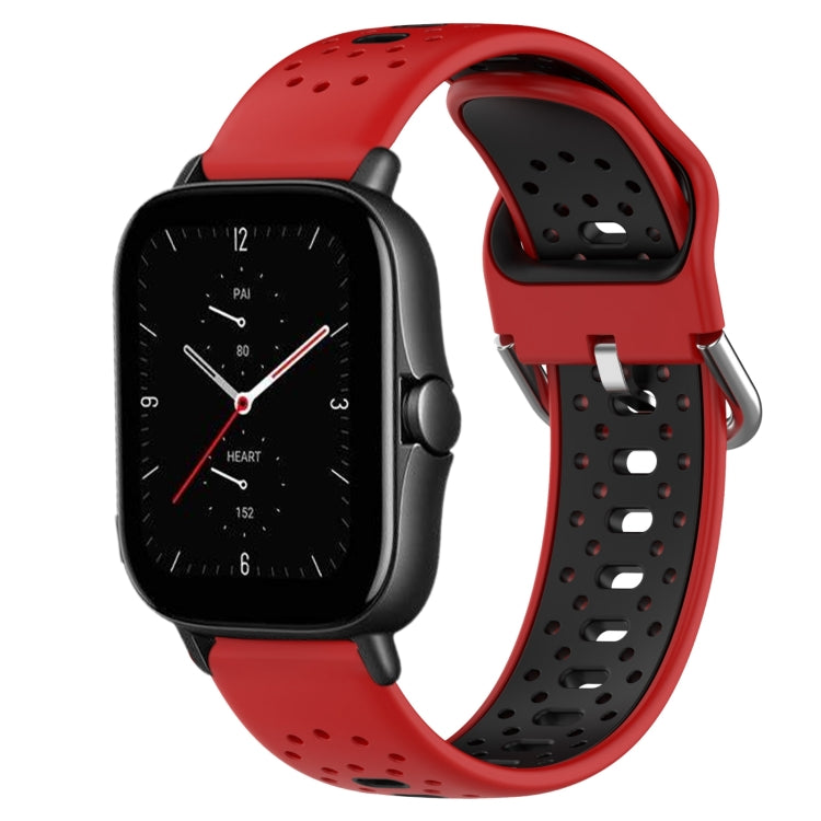 20mm Breathable Two-Color Silicone Watch Band, For Amazfit GTS 3, For Amazfit GTS 2E, For Amazfit GTS 2 Mini