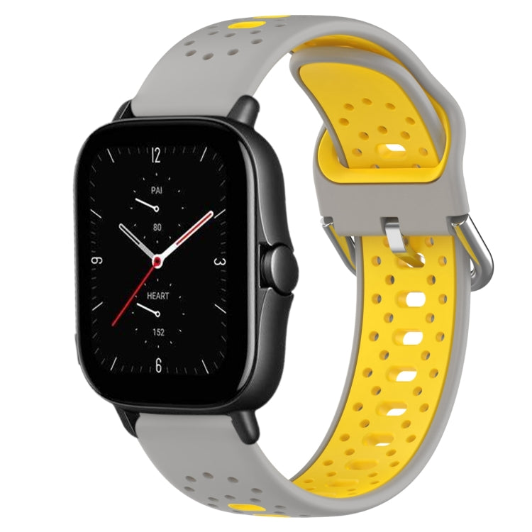 20mm Breathable Two-Color Silicone Watch Band, For Amazfit GTS 3, For Amazfit GTS 2E, For Amazfit GTS 2 Mini