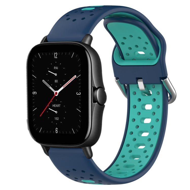 20mm Breathable Two-Color Silicone Watch Band, For Amazfit GTS 3, For Amazfit GTS 2E, For Amazfit GTS 2 Mini