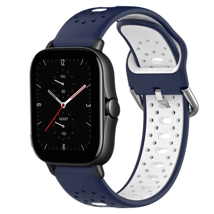 20mm Breathable Two-Color Silicone Watch Band, For Amazfit GTS 3, For Amazfit GTS 2E, For Amazfit GTS 2 Mini