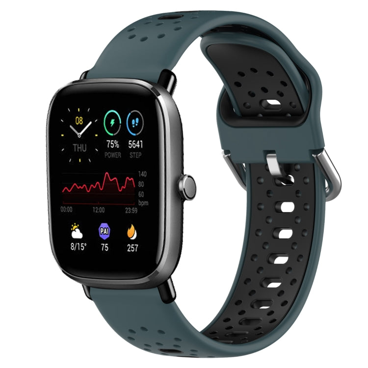 20mm Breathable Two-Color Silicone Watch Band, For Amazfit GTS 3, For Amazfit GTS 2E, For Amazfit GTS 2 Mini