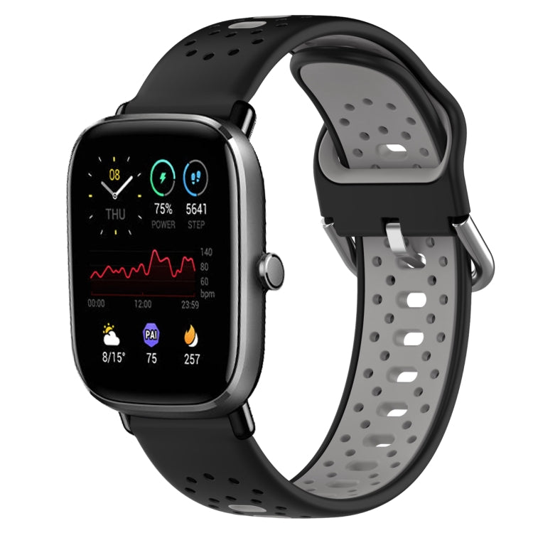 20mm Breathable Two-Color Silicone Watch Band, For Amazfit GTS 3, For Amazfit GTS 2E, For Amazfit GTS 2 Mini