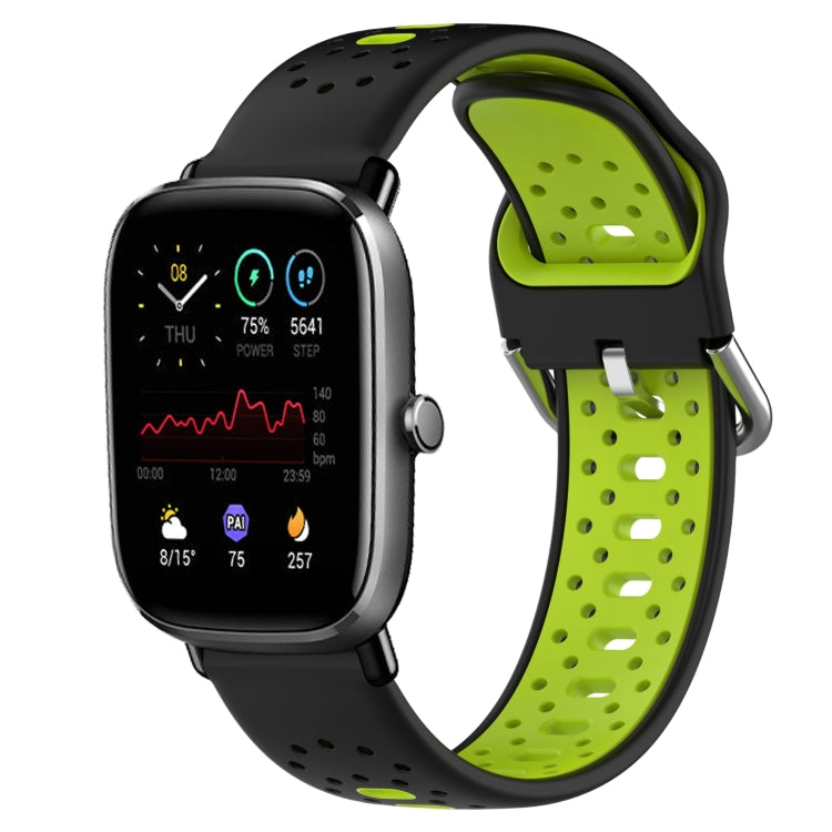 20mm Breathable Two-Color Silicone Watch Band, For Amazfit GTS 3, For Amazfit GTS 2E, For Amazfit GTS 2 Mini