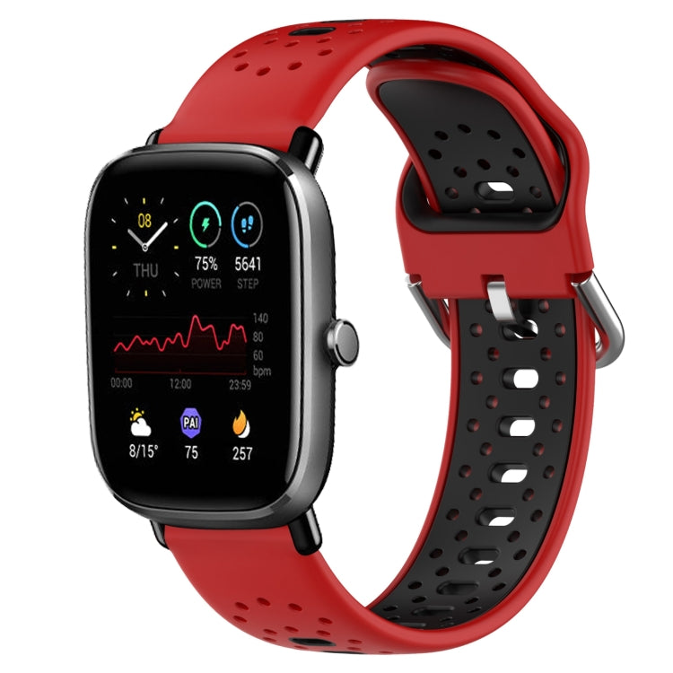 20mm Breathable Two-Color Silicone Watch Band, For Amazfit GTS 3, For Amazfit GTS 2E, For Amazfit GTS 2 Mini