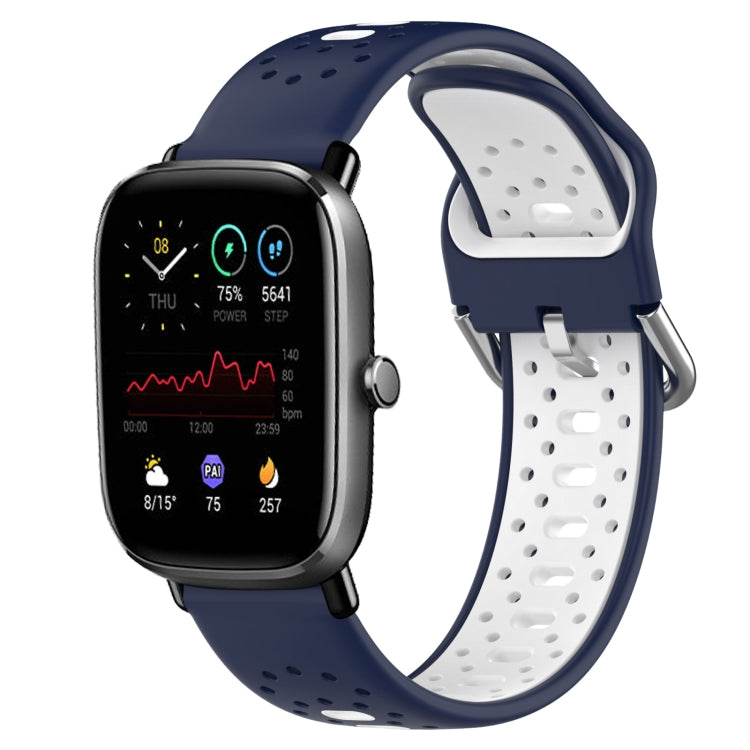 20mm Breathable Two-Color Silicone Watch Band, For Amazfit GTS 3, For Amazfit GTS 2E, For Amazfit GTS 2 Mini