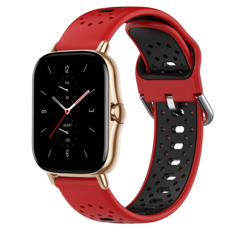 20mm Breathable Two-Color Silicone Watch Band, For Amazfit GTS 2, For Amazfit GTS, For Amazfit GTR 42mm