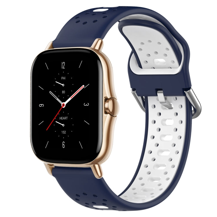 20mm Breathable Two-Color Silicone Watch Band, For Amazfit GTS 2, For Amazfit GTS, For Amazfit GTR 42mm