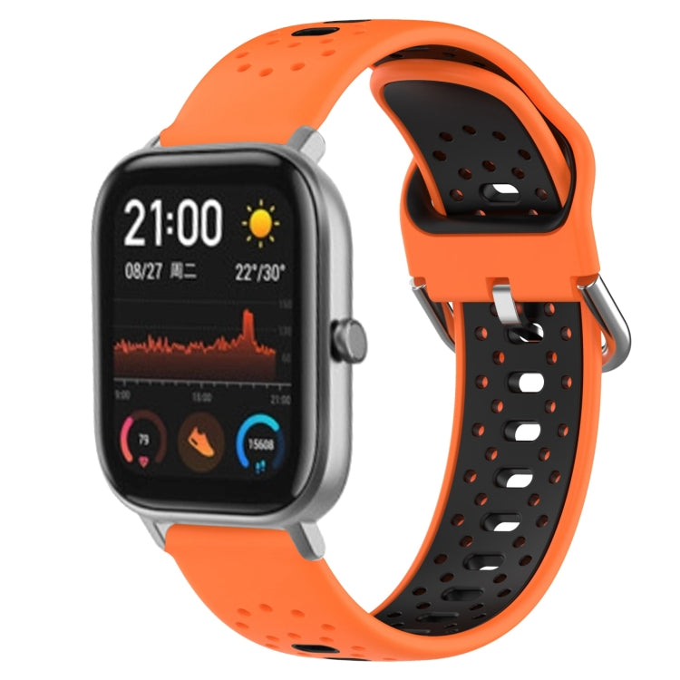 20mm Breathable Two-Color Silicone Watch Band, For Amazfit GTS 2, For Amazfit GTS, For Amazfit GTR 42mm