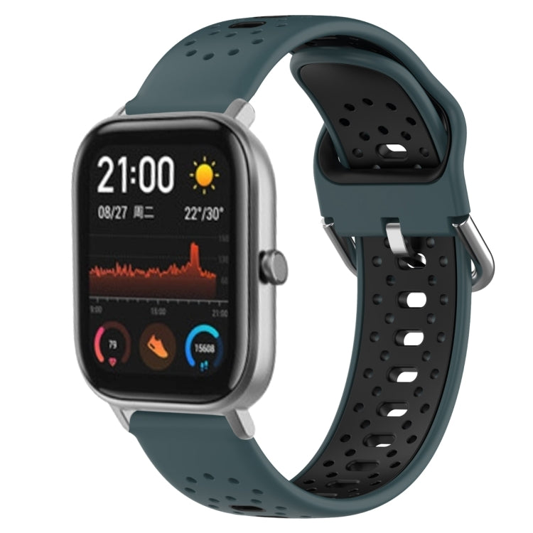 20mm Breathable Two-Color Silicone Watch Band, For Amazfit GTS 2, For Amazfit GTS, For Amazfit GTR 42mm