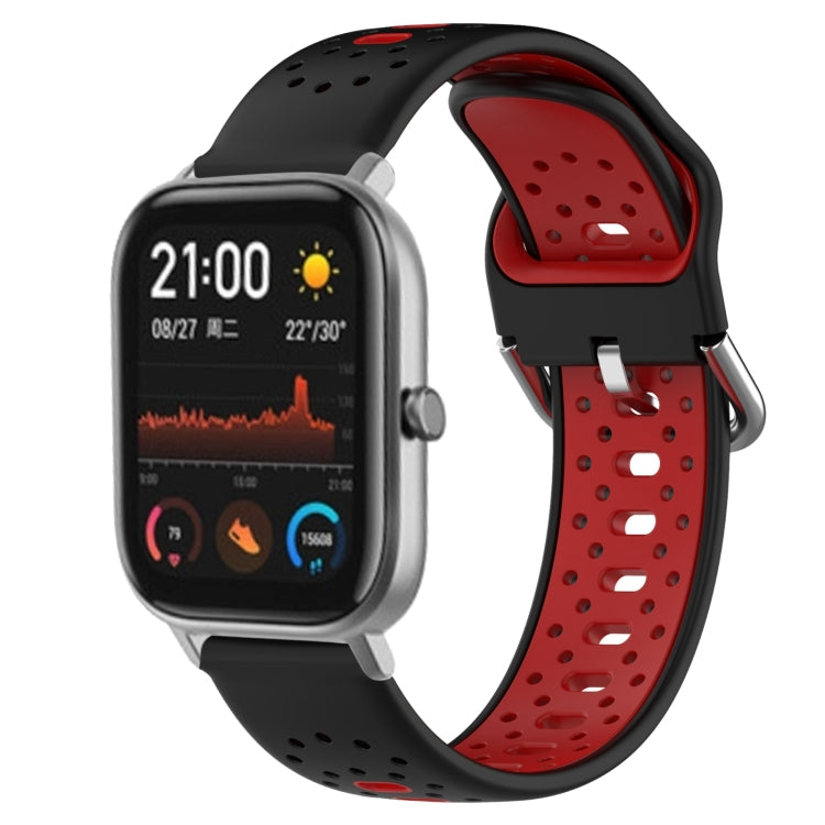20mm Breathable Two-Color Silicone Watch Band, For Amazfit GTS 2, For Amazfit GTS, For Amazfit GTR 42mm