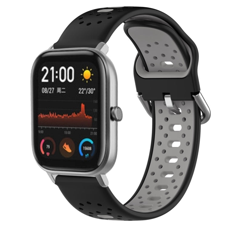 20mm Breathable Two-Color Silicone Watch Band, For Amazfit GTS 2, For Amazfit GTS, For Amazfit GTR 42mm