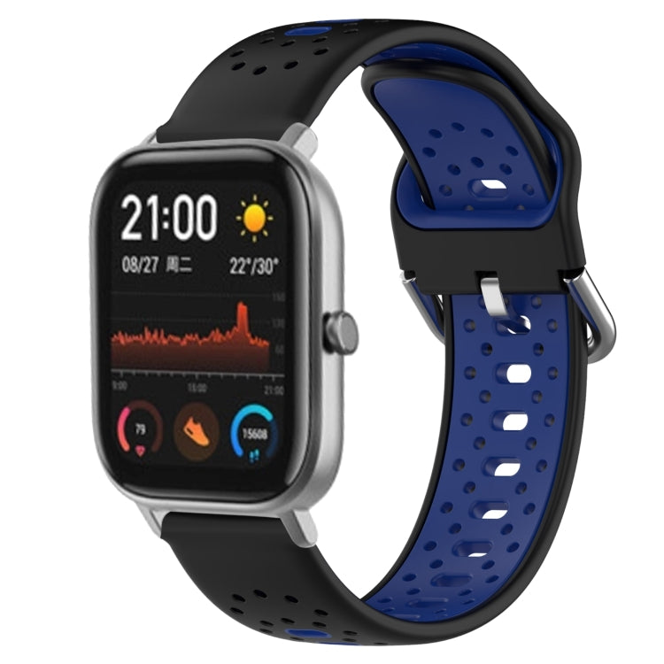 20mm Breathable Two-Color Silicone Watch Band, For Amazfit GTS 2, For Amazfit GTS, For Amazfit GTR 42mm