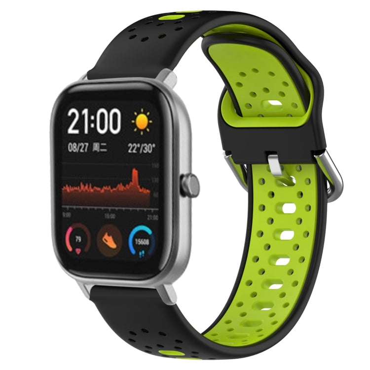20mm Breathable Two-Color Silicone Watch Band, For Amazfit GTS 2, For Amazfit GTS, For Amazfit GTR 42mm
