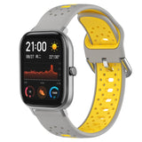 20mm Breathable Two-Color Silicone Watch Band, For Amazfit GTS 2, For Amazfit GTS, For Amazfit GTR 42mm