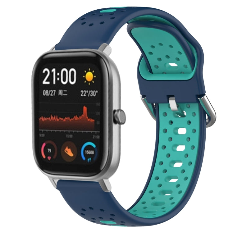20mm Breathable Two-Color Silicone Watch Band, For Amazfit GTS 2, For Amazfit GTS, For Amazfit GTR 42mm