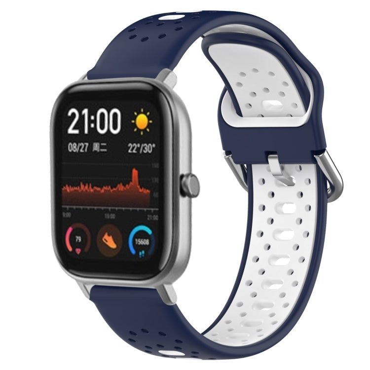 20mm Breathable Two-Color Silicone Watch Band, For Amazfit GTS 2, For Amazfit GTS, For Amazfit GTR 42mm