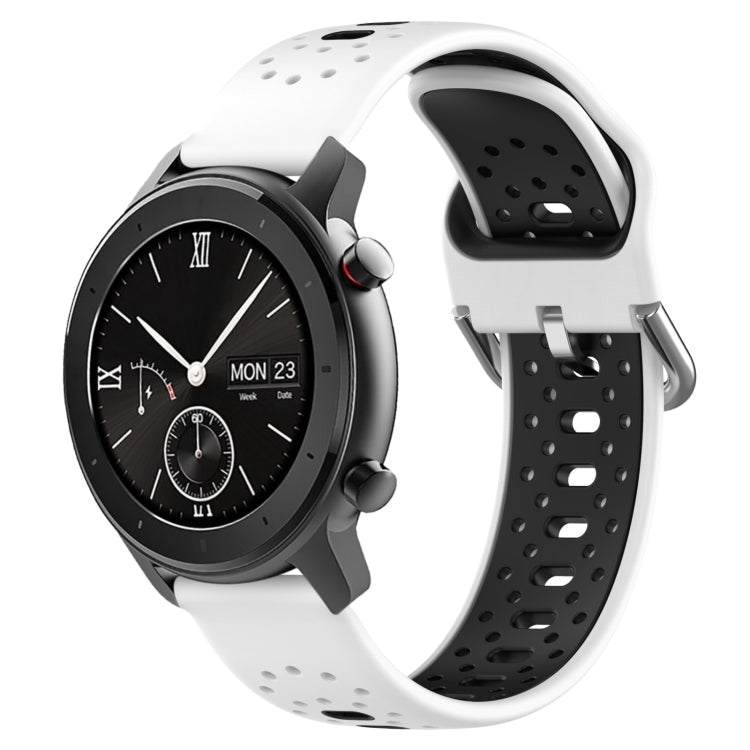 20mm Breathable Two-Color Silicone Watch Band, For Amazfit GTS 2, For Amazfit GTS, For Amazfit GTR 42mm
