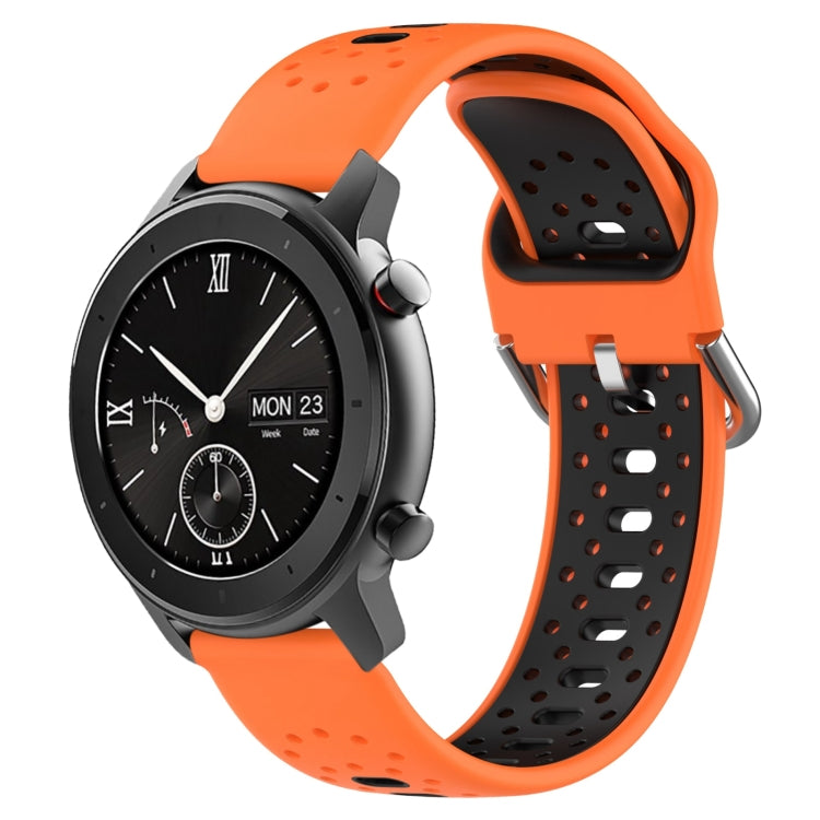 20mm Breathable Two-Color Silicone Watch Band, For Amazfit GTS 2, For Amazfit GTS, For Amazfit GTR 42mm